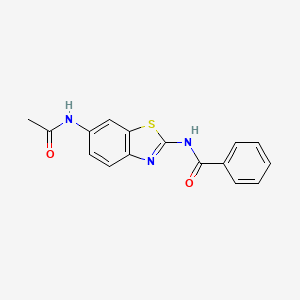 molecular formula C16H13N3O2S B2751566 N-(6-acetamidobenzo[d]thiazol-2-yl)benzamide CAS No. 100856-58-4