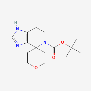 molecular formula C15H23N3O3 B2751567 Tert-butyl 1,5,6,7-tetrahydrospiro[imidazo[4,5-c]pyridine-4,4'-oxane]-5-carboxylate CAS No. 1955557-23-9