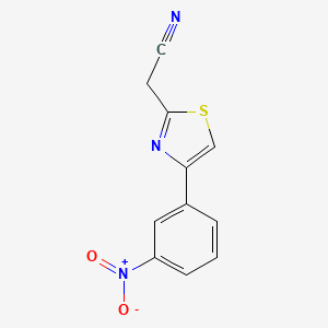 molecular formula C11H7N3O2S B2751569 (4-(3-Nitrophenyl)-1,3-thiazol-2-YL)acetonitrile CAS No. 302918-03-2