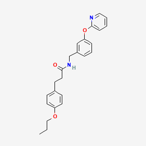 molecular formula C24H26N2O3 B2751573 3-(4-propoxyphenyl)-N-(3-(pyridin-2-yloxy)benzyl)propanamide CAS No. 1797703-53-7