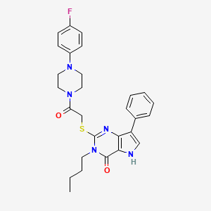 3-butyl-2-((2-(4-(4-fluorophenyl)piperazin-1-yl)-2-oxoethyl)thio)-7-phenyl-3H-pyrrolo[3,2-d]pyrimidin-4(5H)-one