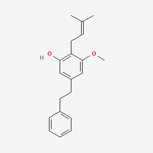 3-Methoxy-5-(2-phenylethyl)-2-prenylphenol