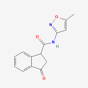 molecular formula C14H12N2O3 B2751585 N-(5-methylisoxazol-3-yl)-3-oxo-2,3-dihydro-1H-indene-1-carboxamide CAS No. 1206985-66-1