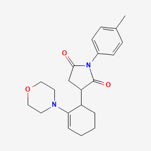 molecular formula C21H26N2O3 B2751590 3-(2-Morpholinocyclohex-2-en-1-yl)-1-(p-tolyl)pyrrolidine-2,5-dione CAS No. 857494-33-8