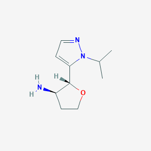 molecular formula C10H17N3O B2751596 Rac-(2R,3R)-2-[1-(propan-2-yl)-1H-pyrazol-5-yl]oxolan-3-amine CAS No. 1932559-34-6