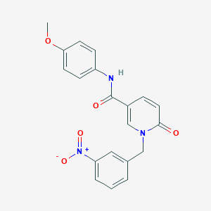 molecular formula C20H17N3O5 B2751600 N-(4-methoxyphenyl)-1-(3-nitrobenzyl)-6-oxo-1,6-dihydropyridine-3-carboxamide CAS No. 900010-05-1