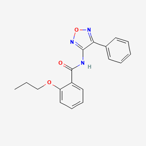 molecular formula C18H17N3O3 B2751603 N-(4-苯基-1,2,5-噁二唑-3-基)-2-丙氧基苯甲酰胺 CAS No. 874129-49-4