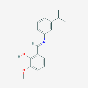 molecular formula C17H19NO2 B2751607 2-{(E)-[(3-isopropylphenyl)imino]methyl}-6-methoxyphenol CAS No. 1232827-00-7