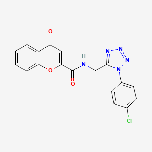 N-((1-(4-chlorophenyl)-1H-tetrazol-5-yl)methyl)-4-oxo-4H-chromene-2-carboxamide