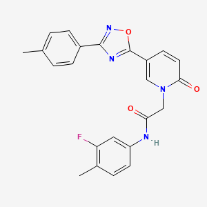 molecular formula C23H19FN4O3 B2751612 N-mesityl-2-({6-[4-(3-methoxyphenyl)piperazin-1-yl]pyrimidin-4-yl}thio)acetamide CAS No. 1115932-13-2