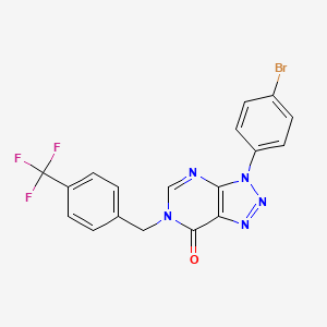 molecular formula C18H11BrF3N5O B2751613 3-(4-bromophenyl)-6-(4-(trifluoromethyl)benzyl)-3H-[1,2,3]triazolo[4,5-d]pyrimidin-7(6H)-one CAS No. 893921-74-9