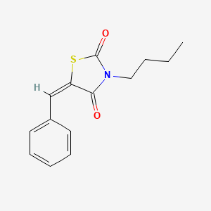 molecular formula C14H15NO2S B2751614 (E)-5-benzylidene-3-butylthiazolidine-2,4-dione CAS No. 5835-44-9