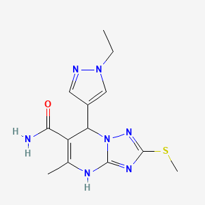7-(1-ethyl-1H-pyrazol-4-yl)-5-methyl-2-(methylsulfanyl)-4,7-dihydro[1,2,4]triazolo[1,5-a]pyrimidine-6-carboxamide