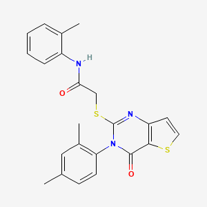 2-{[3-(2,4-dimethylphenyl)-4-oxo-3,4-dihydrothieno[3,2-d]pyrimidin-2-yl]sulfanyl}-N-(2-methylphenyl)acetamide