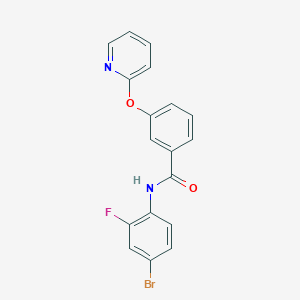 molecular formula C18H12BrFN2O2 B2751629 N-(4-溴-2-氟苯基)-3-(吡啶-2-氧基)苯甲酰胺 CAS No. 1705160-47-9