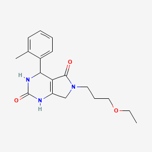 6-(3-ethoxypropyl)-4-(o-tolyl)-3,4,6,7-tetrahydro-1H-pyrrolo[3,4-d]pyrimidine-2,5-dione
