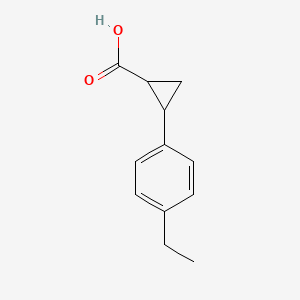 molecular formula C12H14O2 B2751634 2-(4-Ethyl-phenyl)-cyclopropanecarboxylic acid CAS No. 1048919-59-0