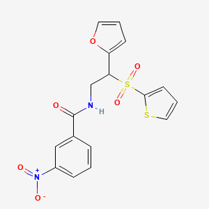 N-[2-(2-furyl)-2-(2-thienylsulfonyl)ethyl]-3-nitrobenzamide