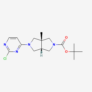 Tert-butyl (3aR,6aS)-2-(2-chloropyrimidin-4-yl)-3a-methyl-3,4,6,6a-tetrahydro-1H-pyrrolo[3,4-c]pyrrole-5-carboxylate