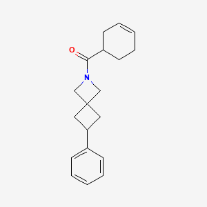 molecular formula C19H23NO B2751645 Cyclohex-3-en-1-yl-(6-phenyl-2-azaspiro[3.3]heptan-2-yl)methanone CAS No. 2379995-03-4