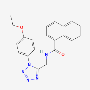 molecular formula C21H19N5O2 B2751649 N-((1-(4-ethoxyphenyl)-1H-tetrazol-5-yl)methyl)-1-naphthamide CAS No. 921053-69-2
