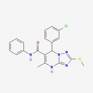 7-(3-chlorophenyl)-5-methyl-2-(methylthio)-N-phenyl-4,7-dihydro-[1,2,4]triazolo[1,5-a]pyrimidine-6-carboxamide