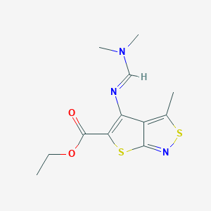 Ethyl 4-{[(dimethylamino)methylene]amino}-3-methylthieno[2,3-c]isothiazole-5-carboxylate