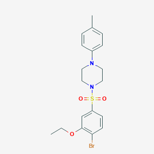 molecular formula C19H23BrN2O3S B2751677 1-(4-Bromo-3-ethoxybenzenesulfonyl)-4-(4-methylphenyl)piperazine CAS No. 2361873-10-9
