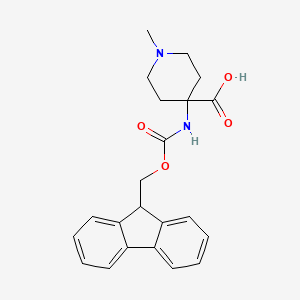 molecular formula C22H24N2O4 B2751685 4-(Fmoc-amino)-1-methyl-4-piperidinecarboxylic acid CAS No. 1352083-21-6