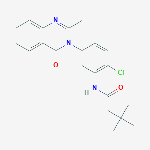 molecular formula C21H22ClN3O2 B2751691 N-(2-chloro-5-(2-methyl-4-oxoquinazolin-3(4H)-yl)phenyl)-3,3-dimethylbutanamide CAS No. 899969-00-7