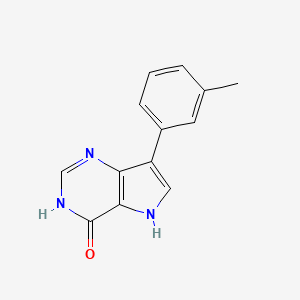 molecular formula C13H11N3O B2751694 7-(3-methylphenyl)-3,5-dihydro-4H-pyrrolo[3,2-d]pyrimidin-4-one CAS No. 1031599-27-5