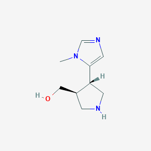 molecular formula C9H15N3O B2751697 [(3S,4S)-4-(3-Methylimidazol-4-yl)pyrrolidin-3-yl]methanol CAS No. 1932649-08-5