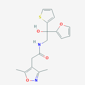 molecular formula C17H18N2O4S B2751700 2-(3,5-dimethylisoxazol-4-yl)-N-(2-(furan-2-yl)-2-hydroxy-2-(thiophen-2-yl)ethyl)acetamide CAS No. 2034399-50-1