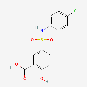 molecular formula C13H10ClNO5S B2751715 5-(4-氯-苯基磺酰)-2-羟基苯甲酸 CAS No. 62547-11-9