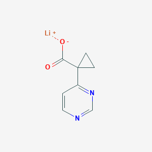 molecular formula C8H7LiN2O2 B2751718 Lithium;1-pyrimidin-4-ylcyclopropane-1-carboxylate CAS No. 2416242-82-3