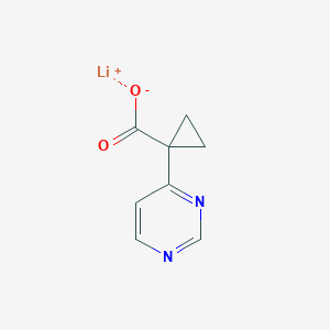 molecular formula C8H7LiN2O2 B2751718 锂;1-嘧啶-4-基环丙烷-1-羧酸盐 CAS No. 2416242-82-3