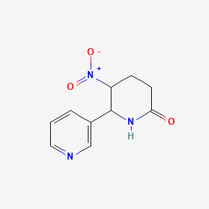 molecular formula C10H11N3O3 B2751724 5-Nitro-6-pyridin-3-ylpiperidin-2-one CAS No. 368835-84-1