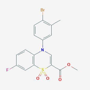methyl 4-(4-bromo-3-methylphenyl)-7-fluoro-4H-1,4-benzothiazine-2-carboxylate 1,1-dioxide