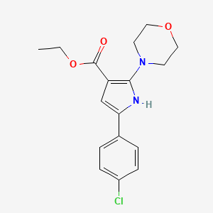 Ethyl 5-(4-chlorophenyl)-2-morpholin-4-ylpyrrole-3-carboxylate