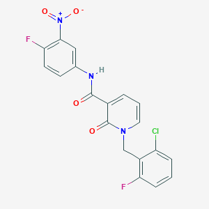 molecular formula C19H12ClF2N3O4 B2751742 1-(2-chloro-6-fluorobenzyl)-N-(4-fluoro-3-nitrophenyl)-2-oxo-1,2-dihydropyridine-3-carboxamide CAS No. 941903-23-7