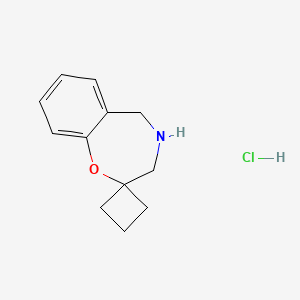 molecular formula C12H16ClNO B2751746 4,5-二氢-3H-螺[1,4-苯并噁唑环丙烷]盐酸 CAS No. 2094570-65-5