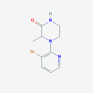 molecular formula C10H12BrN3O B2751748 4-(3-溴吡啶-2-基)-3-甲基哌嗪-2-酮 CAS No. 1270681-41-8