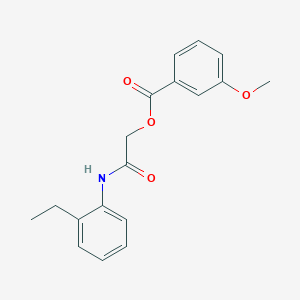 molecular formula C18H19NO4 B275175 2-(2-Ethylanilino)-2-oxoethyl 3-methoxybenzoate 