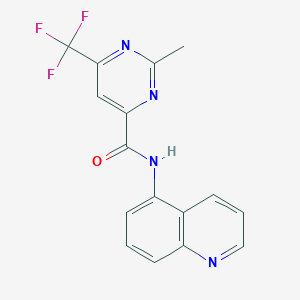 2-Methyl-N-quinolin-5-yl-6-(trifluoromethyl)pyrimidine-4-carboxamide