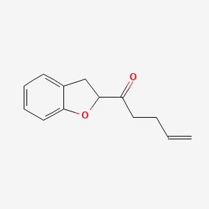 molecular formula C13H14O2 B2751760 1-(2,3-Dihydrobenzofuran-2-yl)pent-4-en-1-one CAS No. 1566883-08-6