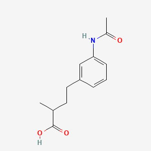 molecular formula C13H17NO3 B2751763 4-[3-(Acetylamino)phenyl]-2-methylbutanoic acid CAS No. 1447939-79-8