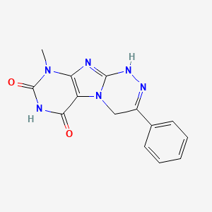 molecular formula C14H12N6O2 B2751784 9-Methyl-3-phenyl-1,4-dihydropurino[8,7-c][1,2,4]triazine-6,8-dione CAS No. 81147-02-6