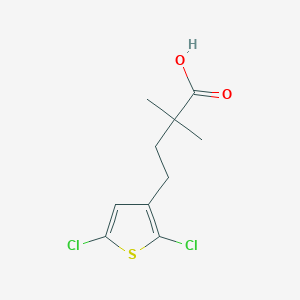 molecular formula C10H12Cl2O2S B2751806 4-(2,5-二氯噻吩-3-基)-2,2-二甲基丁酸 CAS No. 1496679-65-2