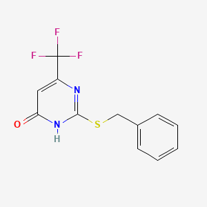 molecular formula C12H9F3N2OS B2751807 2-(Benzylsulfanyl)-6-(trifluoromethyl)pyrimidin-4-ol CAS No. 679391-42-5
