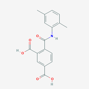 molecular formula C17H15NO5 B275181 4-[(2,5-Dimethylphenyl)carbamoyl]benzene-1,3-dicarboxylic acid 